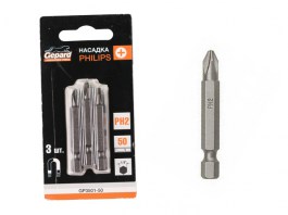 Насадка крестообразная PH2 50 мм 3 шт GEPARD