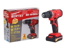 Аккум. дрель-шуруповерт WORTEX в коробке (2 скор., шурупы до 8 мм)