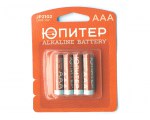 Батарейка AAA LR03 1,5V alkaline 4шт. ЮПИТЕР (JP2102)