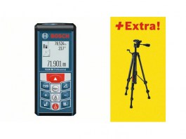 Дальномер лазерный BOSCH GLM 80 + GMS 100 в кор. (0.05 - 80 м, +/- 2 мм, IP 54, детектор) (06159940AU)