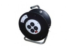 Удлинитель на катушке 30м (4 роз., 2,2 кВт, з/к, ПВС), УС1-42111, Бриль (2,2кВт; провод 3х1мм2; з/к - с заземляющим контактом) (17217) (ИПБриль)