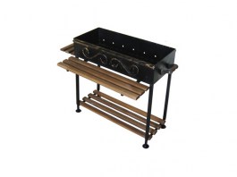 Мангал «Обжора» без шампуров (500x1000x720мм, толщ. 2мм) (080538) (ИнструмАгро)