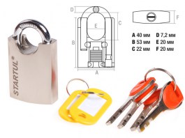 Замок навесной 40мм STARTUL PROFI (ST9082-40)