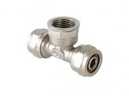 Тройник обжимной с переходом на вн. р. 16х1/2« VALTEC (VTm.332.N.160416)