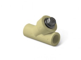 Фильтр полипропил. PP-R сетчатый В-В Серый 32мм. PRO AQUA (PA440012G)