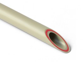 Труба полипропил. 25х4,2мм RUBIS SDR6, арм. стекл., серая (1шт/4м.п.) PRO AQUA (PA37010PG)