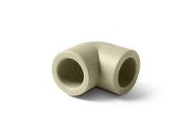 Угольник полипропил. PP-R 90 градусов Серый 32мм. PRO AQUA (PA13012PG)