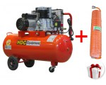 Компрессор HDC HD-A101 АКЦИЯ! + Шланг полиурет. спиральный ф 8/12 мм AHU-208 (396 л/мин, 10 атм, поршневой, масляный, ресив. 100 л, 220 В, 2.20 кВт) ( (HD-A101A1)