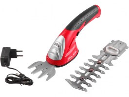 Аккум. ножницы WORTEX SG 7215 + насадка-кусторез (Li-Ion 7.2 В, 1.5 Ач; нож для травы шир. 80 мм, шаг 8 мм; нож-кусторез длина 120 мм, шаг 6 мм) (SG72 (SG721500011)