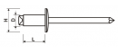 Заклепка вытяжная сталь/сталь