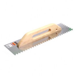 Гладилка швейц.нерж.с дер.ручкой 126х480мм зуб 6x6мм STARTUL MASTER