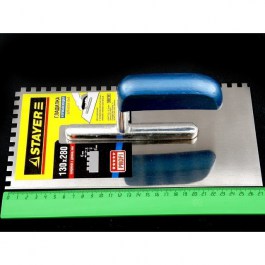 Гладилка нержавеющая «ПРОФИ» 130х280мм зуб 4х4мм